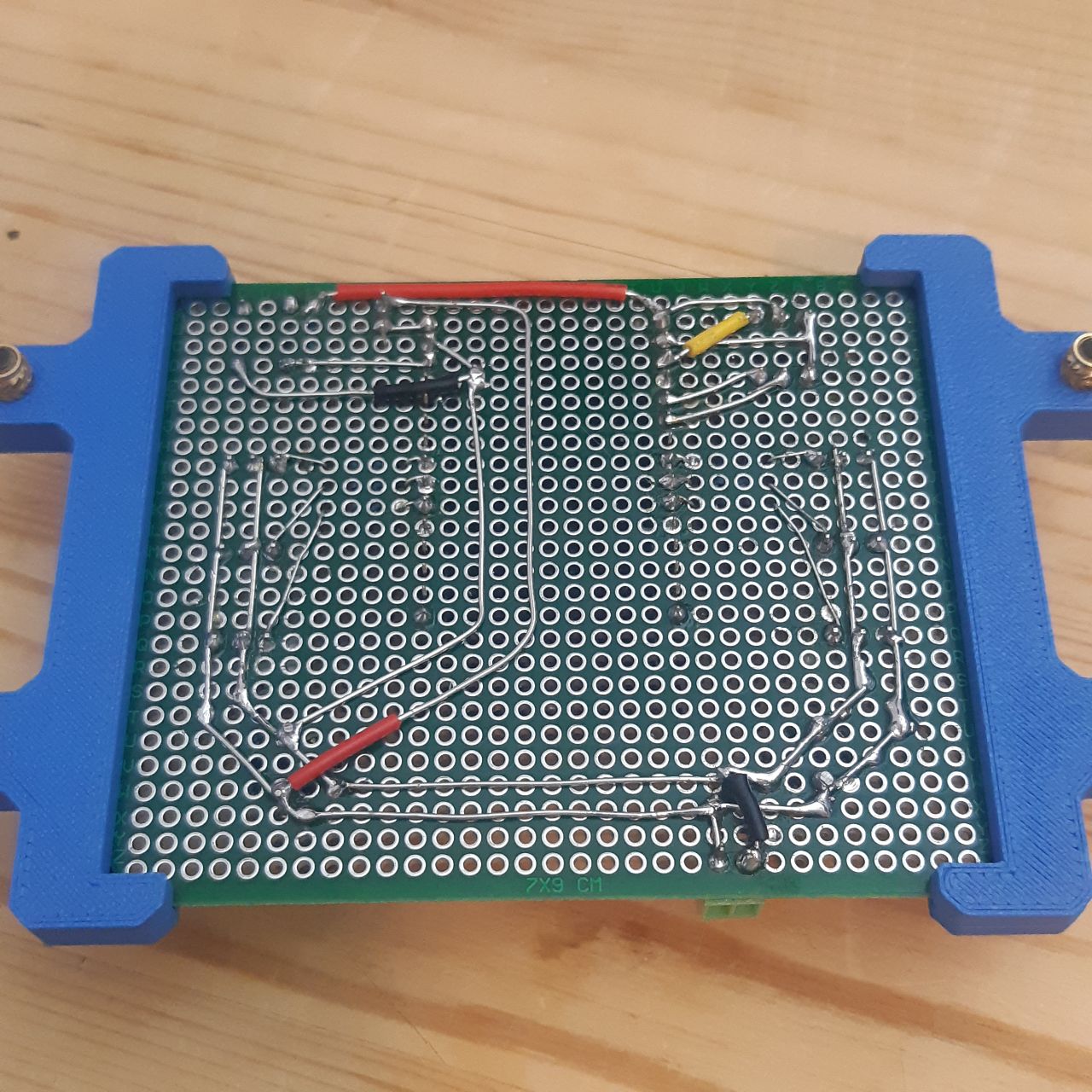Back of the soldered protoboard